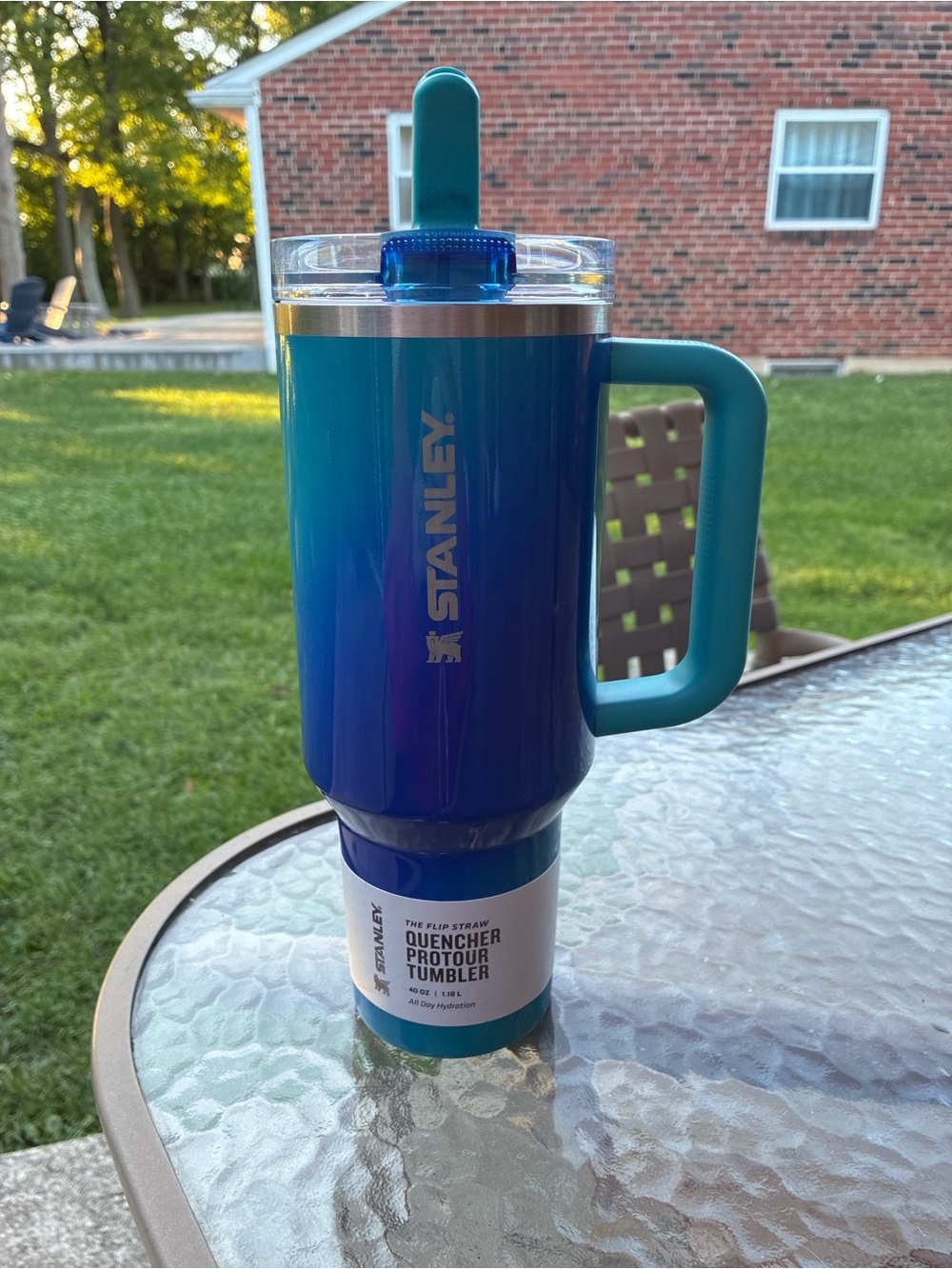Stanley Tumbler 40oz - blue light blue ombré